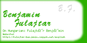 benjamin fulajtar business card